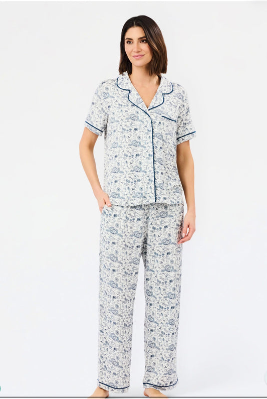 Navy Pajama Set