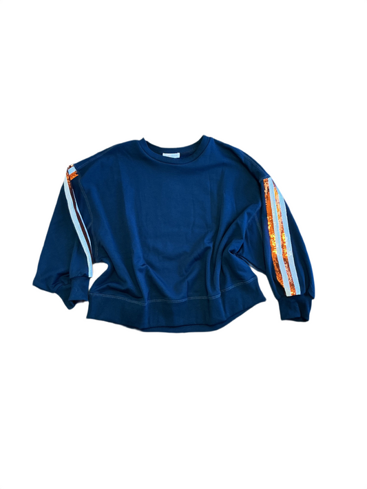 Navy sequin sweatshirt