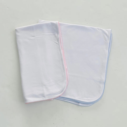 Picot trim baby blanket