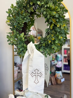 Wreath Sash with Cross