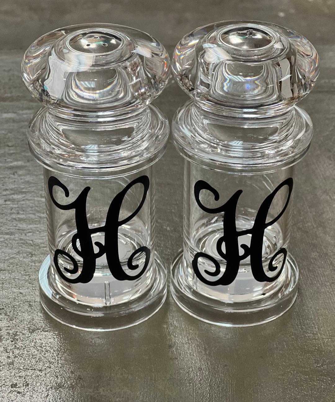 Acrylic Salt and Pepper Shakers