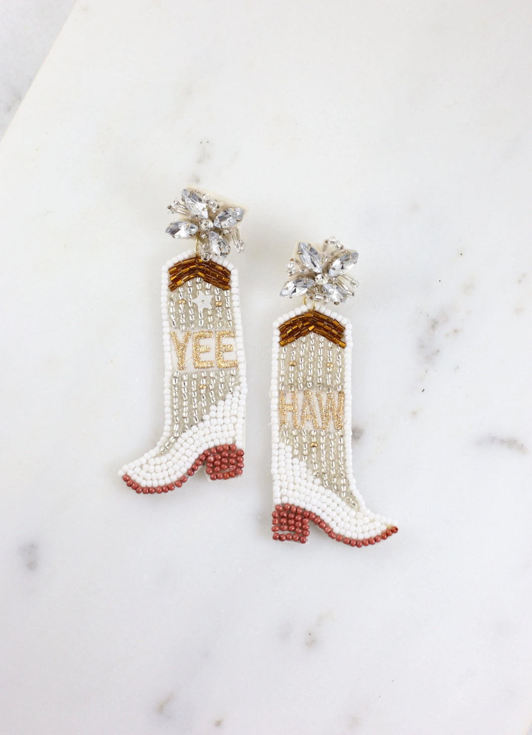 Yee-Haw Boots Beaded Earrings